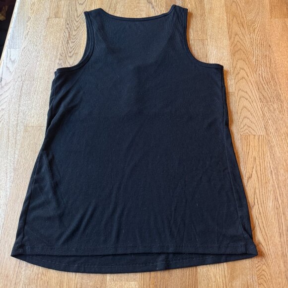 Isabel Maternity Black Ribbed Tank Top Size XXL - Picture 3 of 6